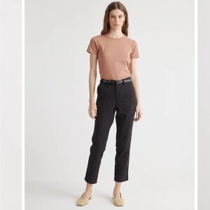 Quince black Stretch Cotton Twill Girlfriend Chino Pants size XL new